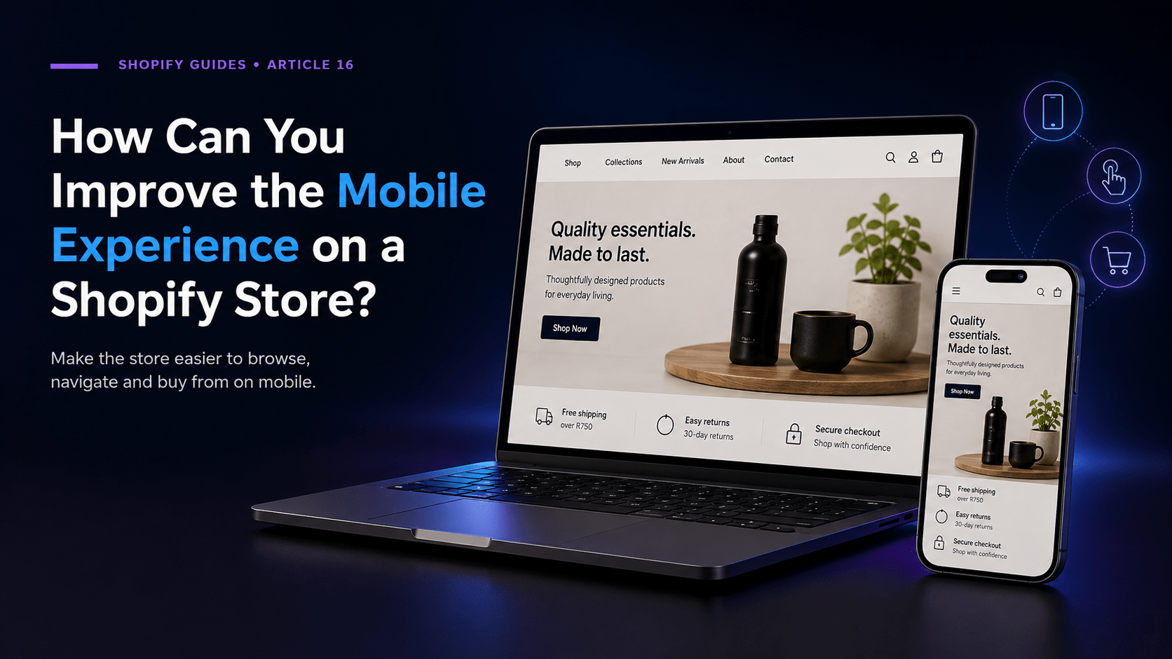 Cape Wired guide to improving the mobile experience on a Shopify store