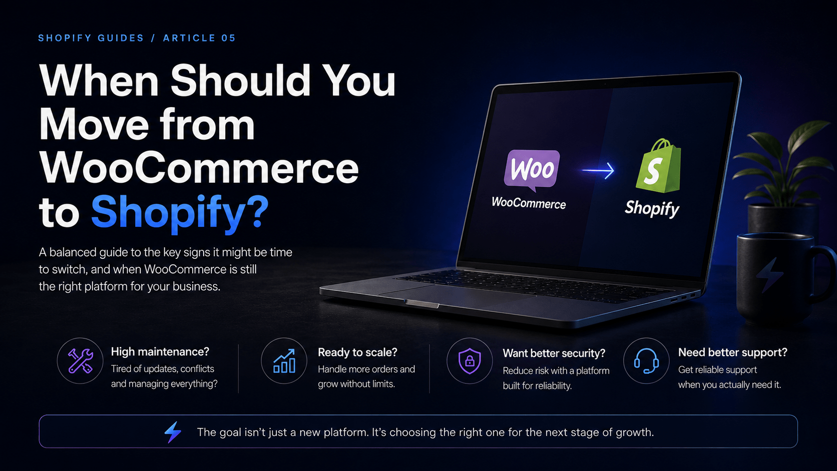 Cape Wired guide to deciding when to move an ecommerce store from WooCommerce to Shopify