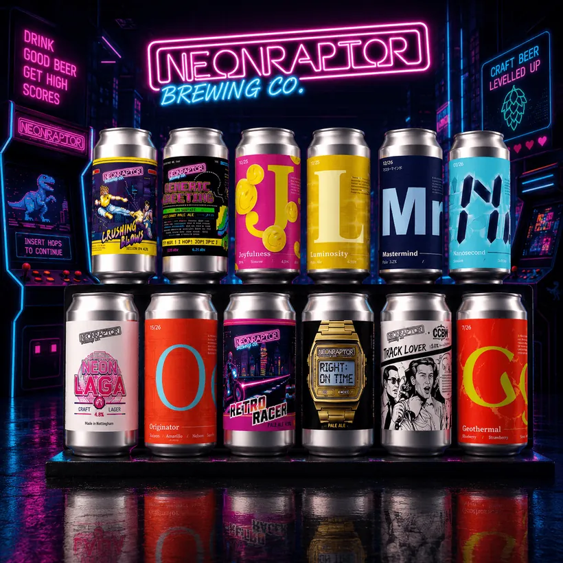 Neon Raptor Brewery Showcase Box from LowCostBeer