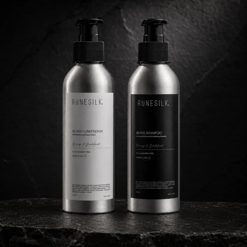 RUNESILK beard shampoo and conditioner